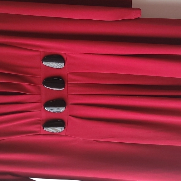 Enfocus Studio Plus Size Dress Size 16 Burgundy - Picture 4 of 7